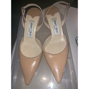 Jimmy Choo tan heels 35.5 preloved condition
